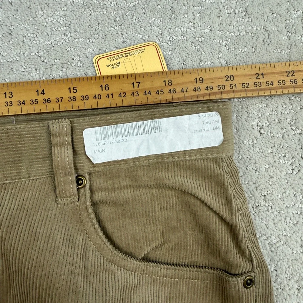Bills Khakis Corduroy Pants Mens 38x32 Khaki 5S Standard Fit BK5PKTS2010010